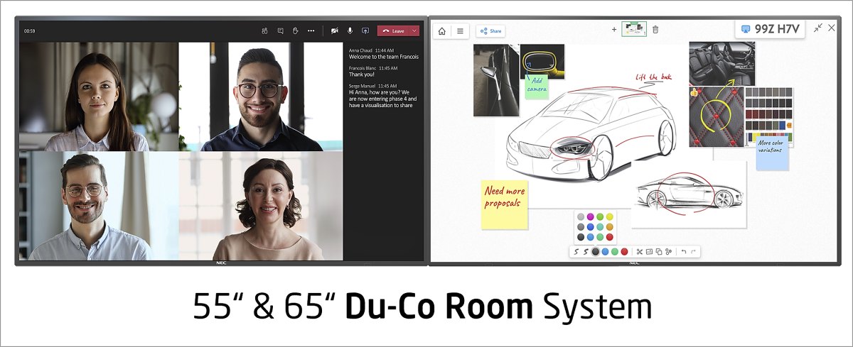 LCD 65" Dual Collaboration Room System